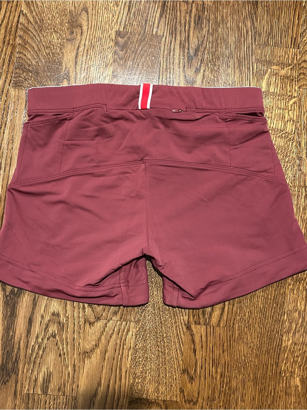Tracksmith Maroon Women's Bike Shorts - Picture 2 of 6